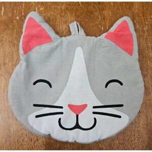 Cat Kitty Hot Pad Oven Mitt 100% Cotton Cooking Baking Kitchen Decor Accessories